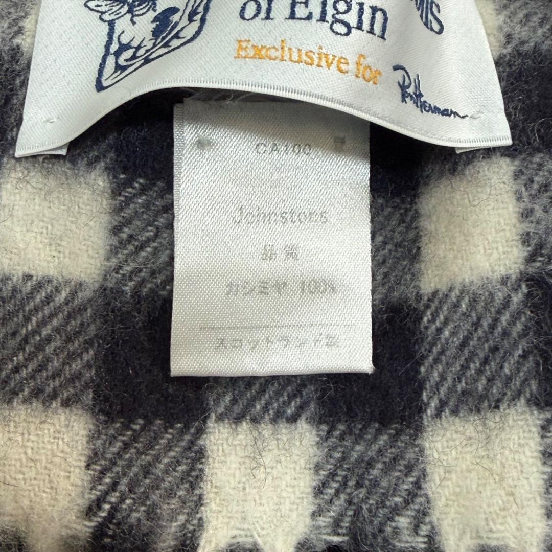 17484✨ジョンストンズ×ロンハーマン別注 チェック カシミヤ 大判ストール