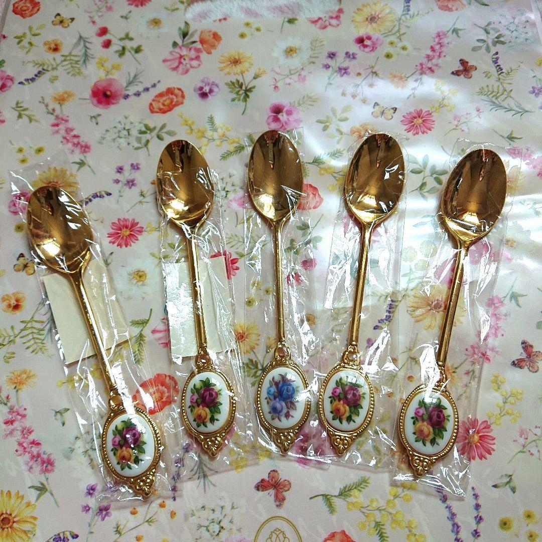 ロイヤルアルバート スプーン 4本+1本 計5本 未使用品