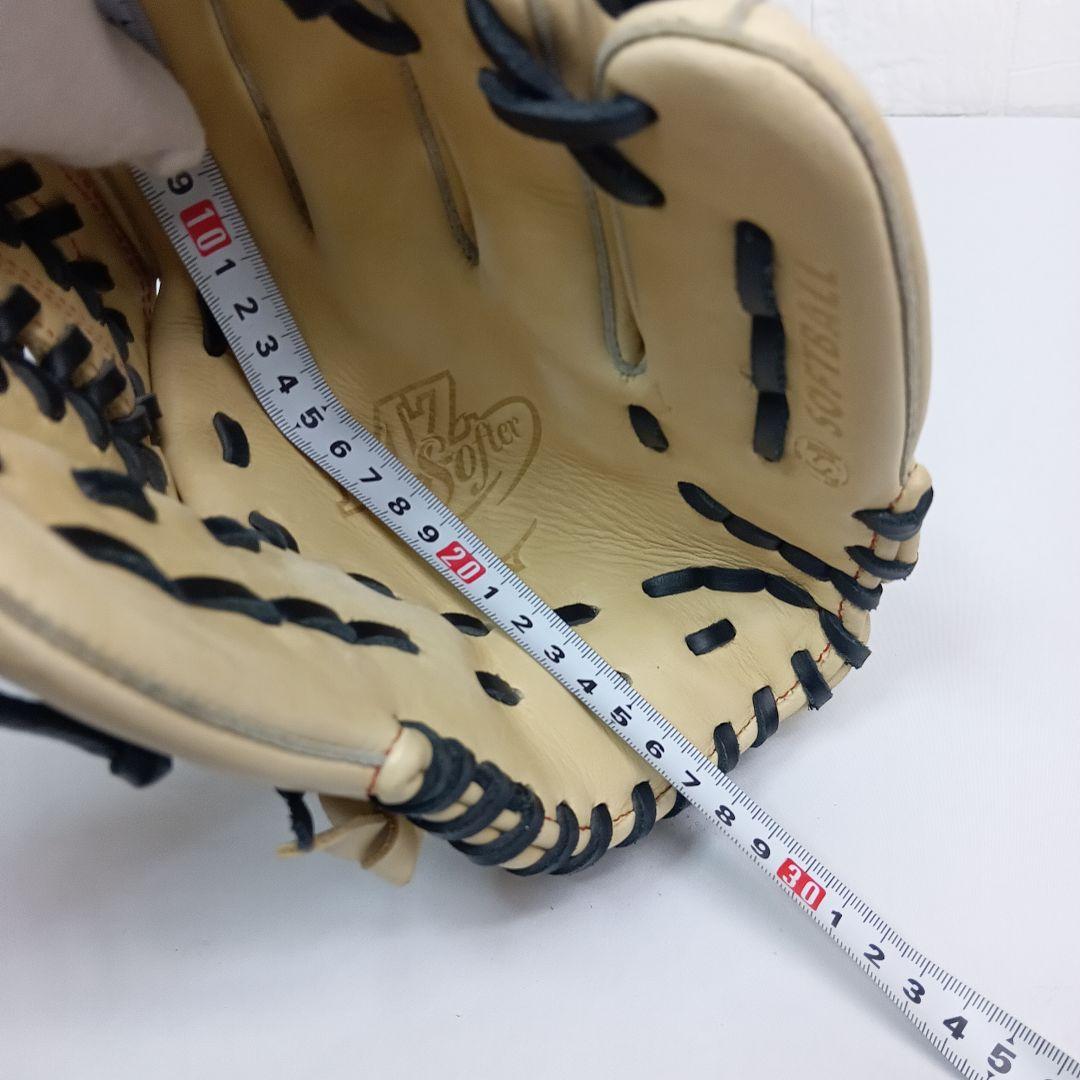 【美品】ミズノ　MZSofter　大人用　軟式グローブ　クリーム　オールラウンド