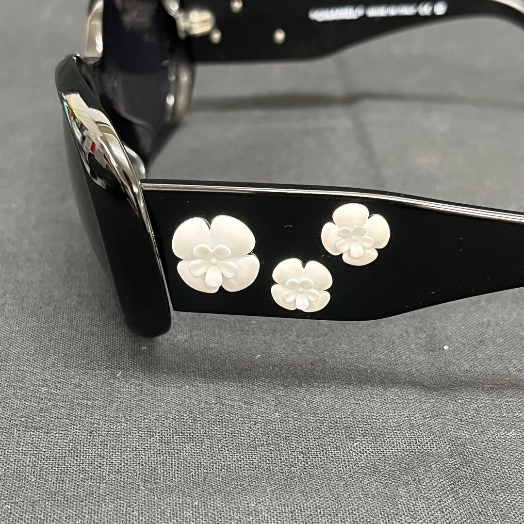 【T】売り尽くし✨CHANEL サングラス 5113 度なし ブラック カメリア