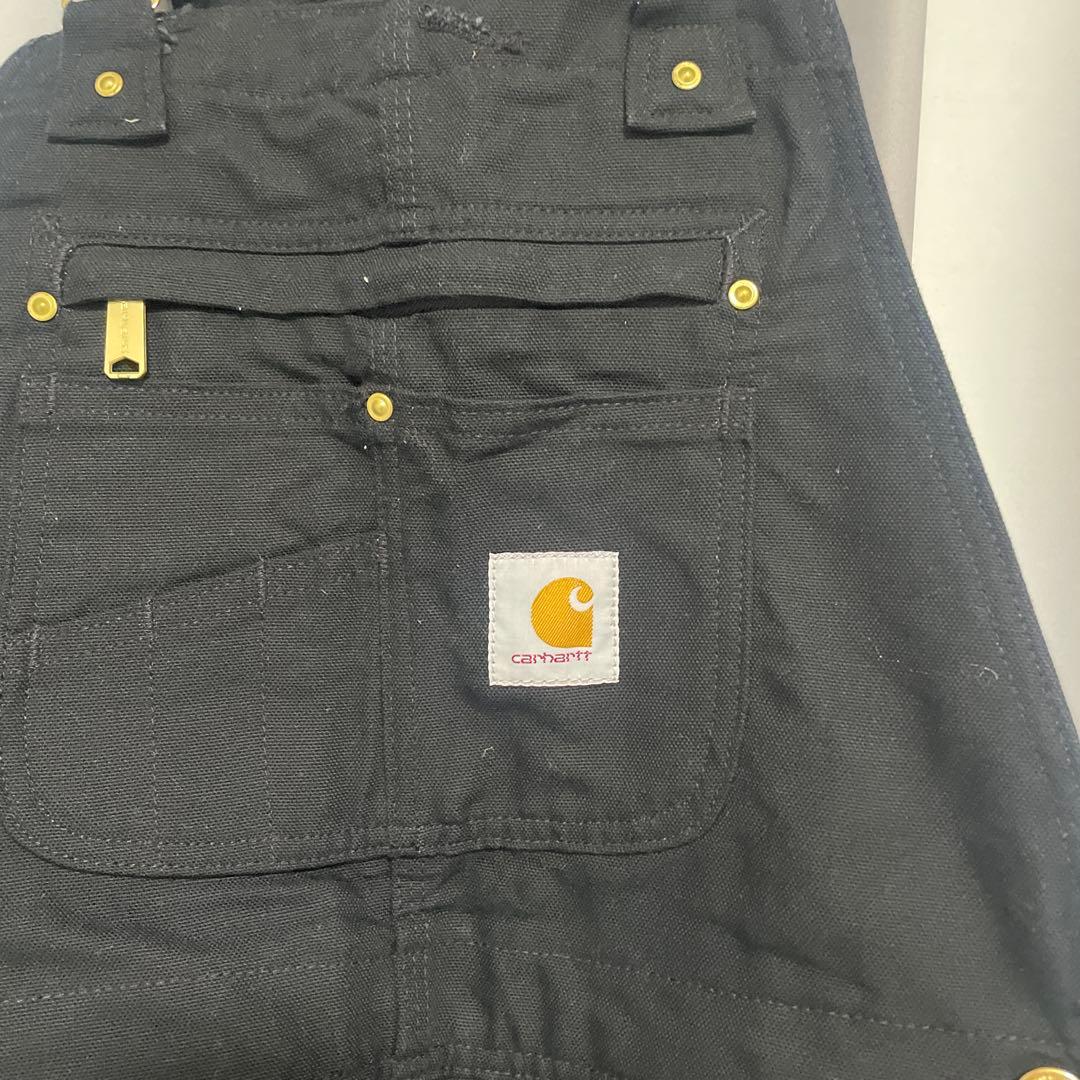 Carhartt ブラックオーバーオール　32×32
