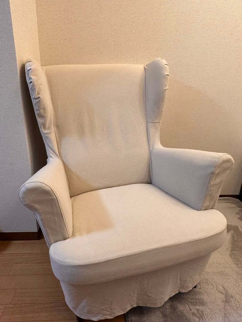 【仙波眞理 】IKEAリネン生地 一人掛けソファ※