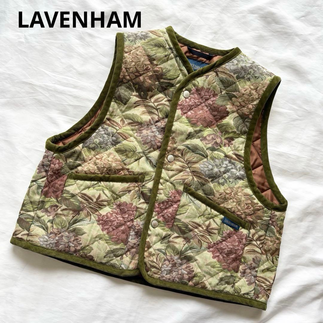 【極美品】　ラベンハム　ジャガード　ベスト　キルティング　英製　大きいサイズ