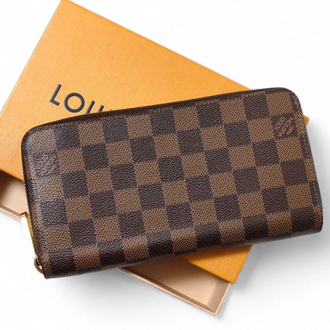 未使用級＊ルイヴィトン ダミエ エベヌ ジッピーウォレット N41661 長財布