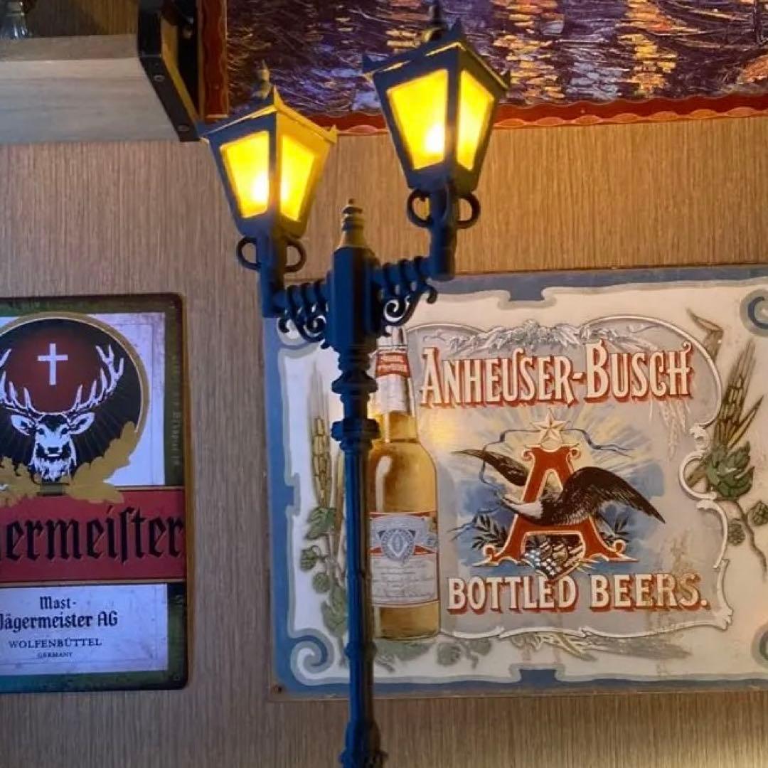 ガス灯 アンティーク ランプ 西洋 街灯 昭和レトロ 置物 オブジェ 外灯 模型