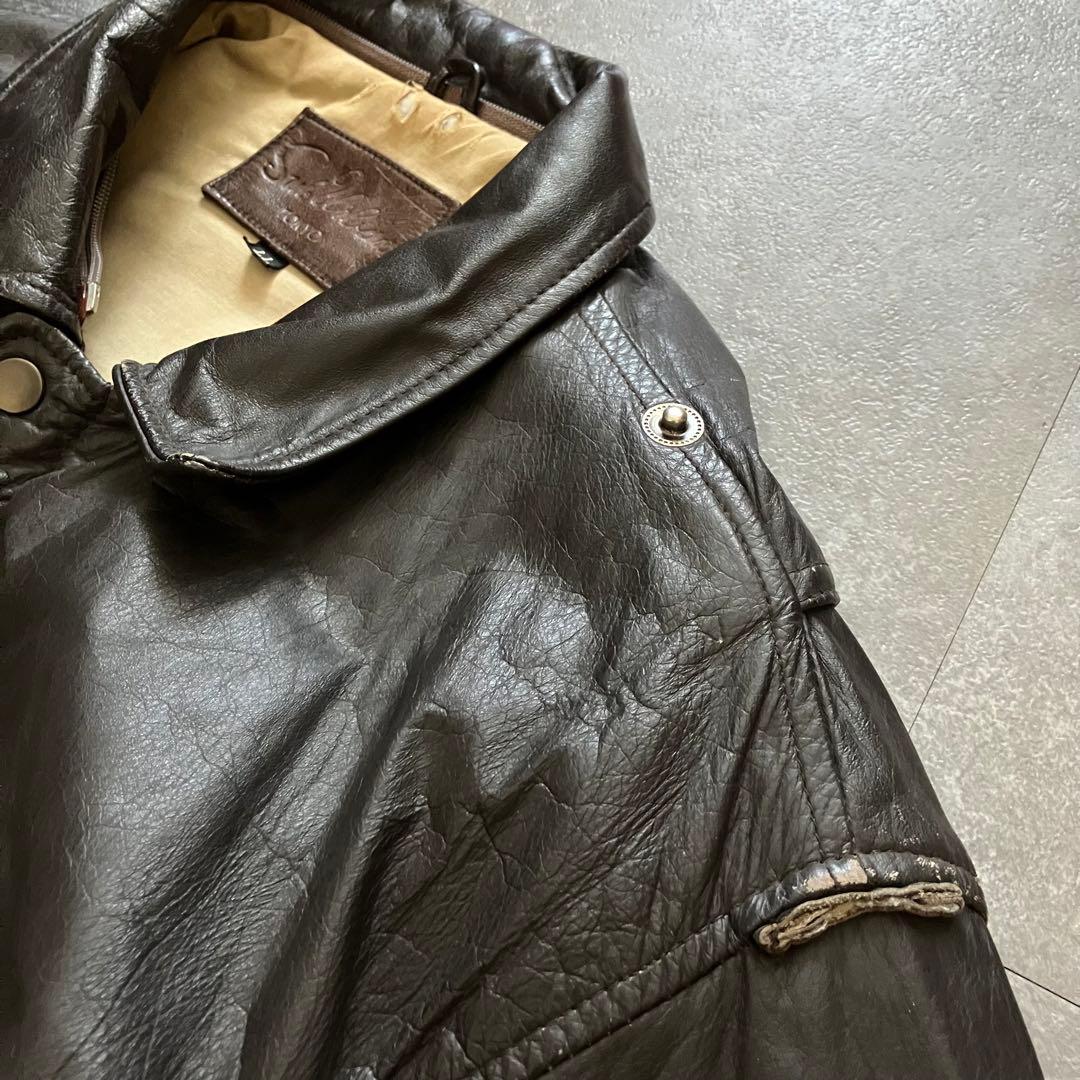 80s90s vintage A-2 flight leather JKT 牛革