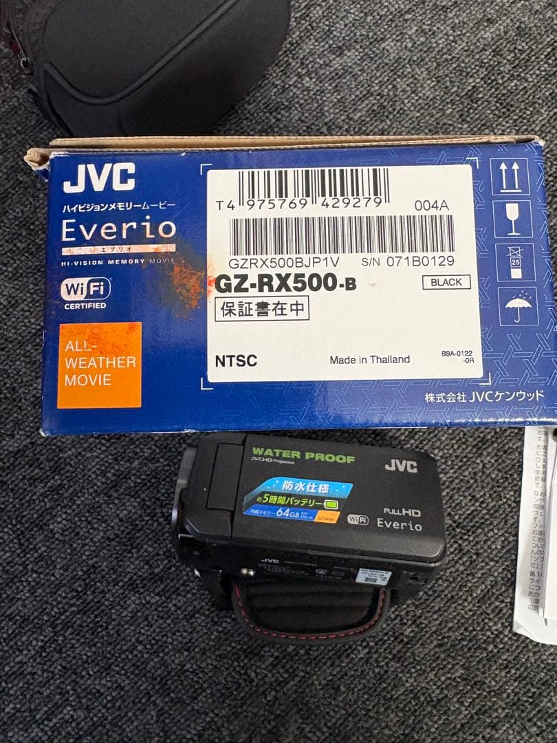 JVC Everio エブリオ GZ-RX500-B 防水ビデオカメラ64GB