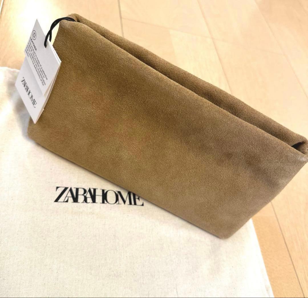 zara  完売 スエード コスメティックポーチ 化粧 スウェード 新品