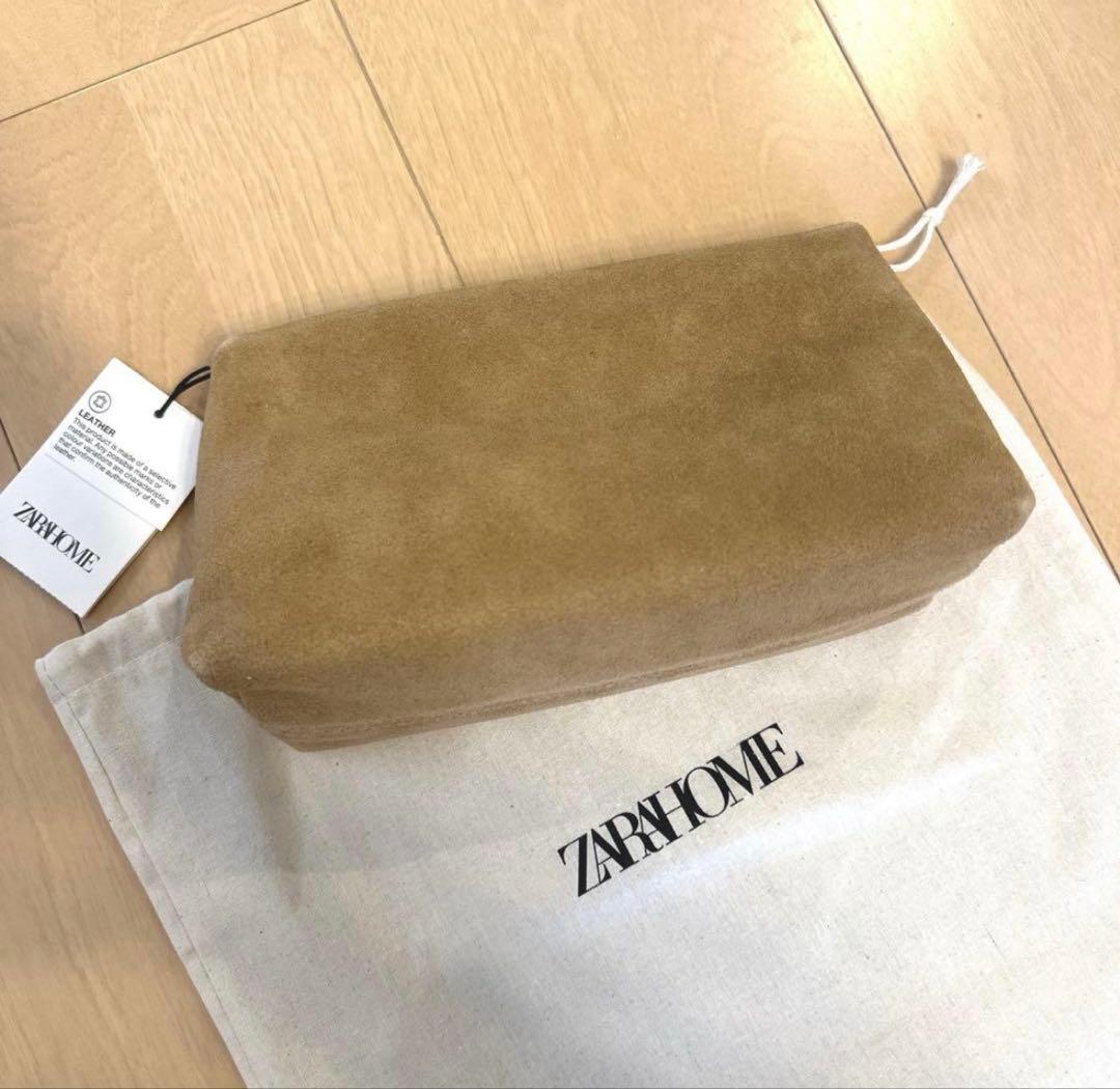 zara  完売 スエード コスメティックポーチ 化粧 スウェード 新品