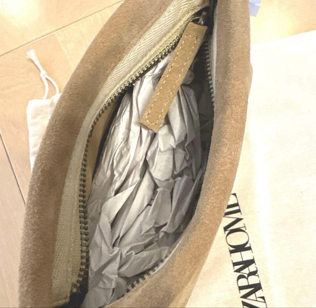 zara  完売 スエード コスメティックポーチ 化粧 スウェード 新品