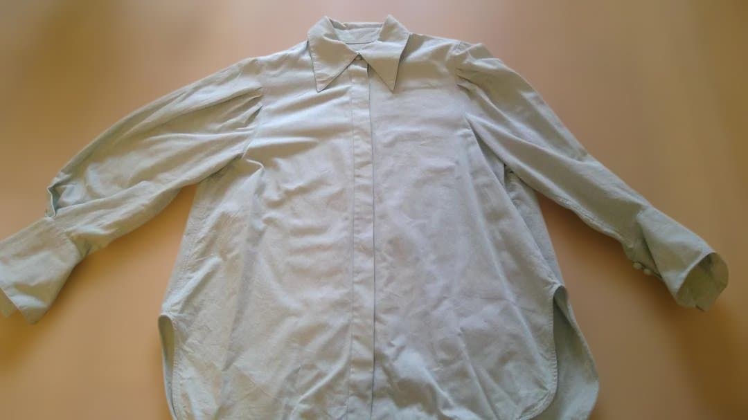 マメクロコウチ 薄緑 長袖シャツ