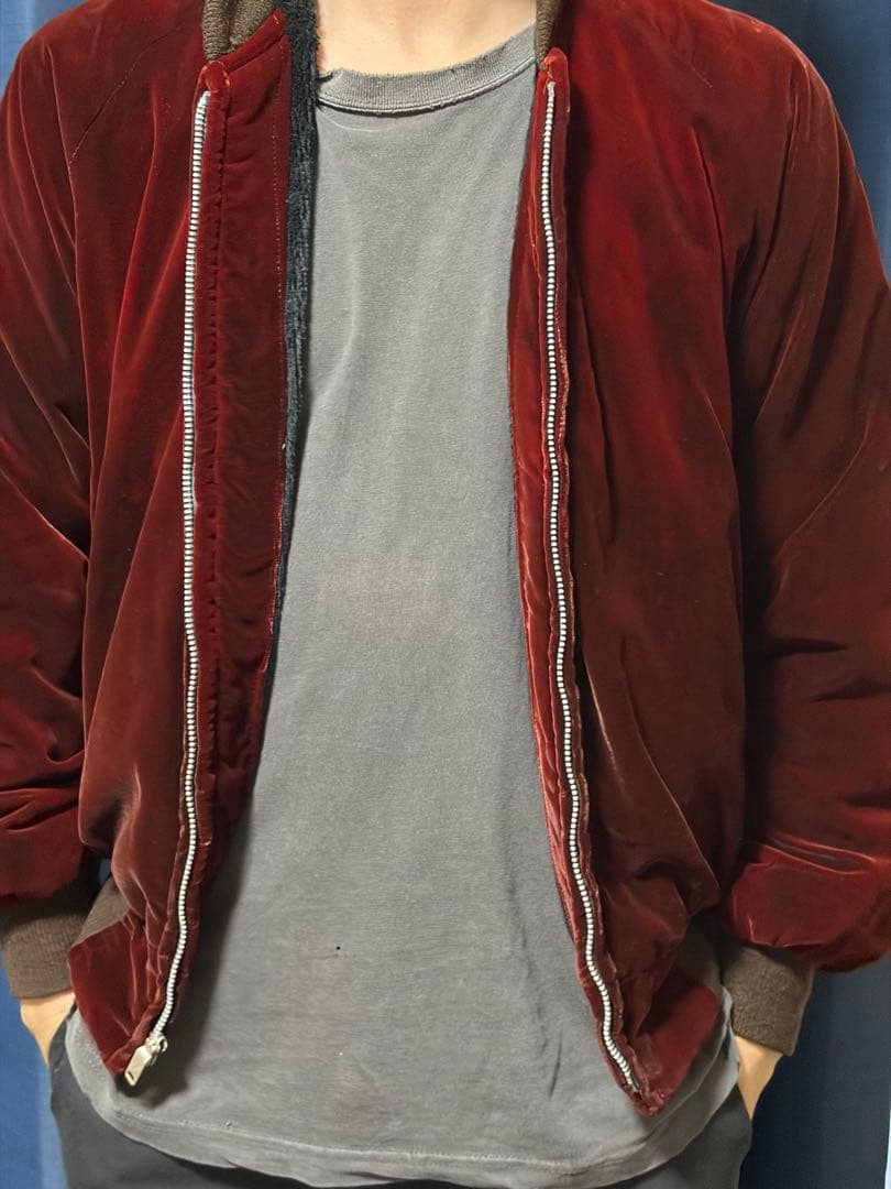 スカジャン　ベロア　ベルベット　Vintage