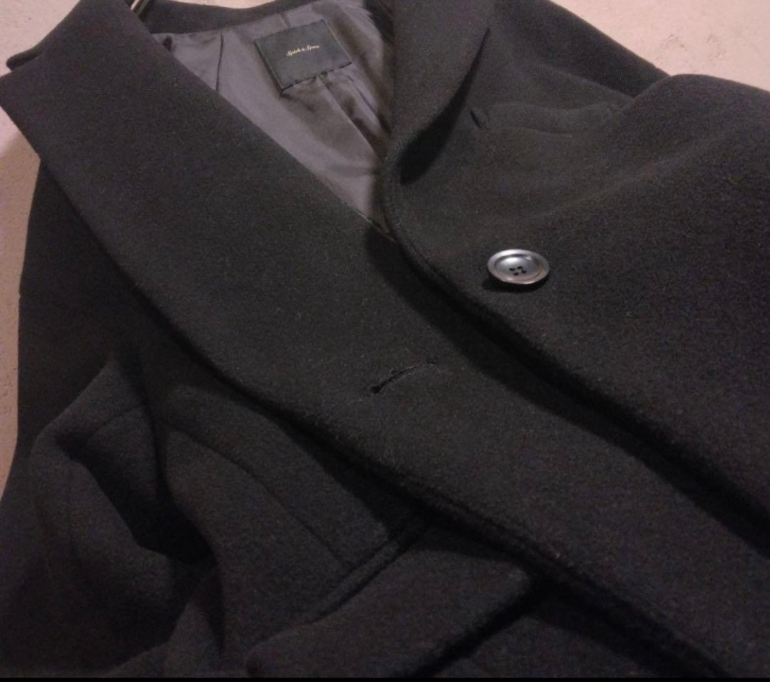 Spick and Span サイズ36 モッサジャケットライクコート 黒