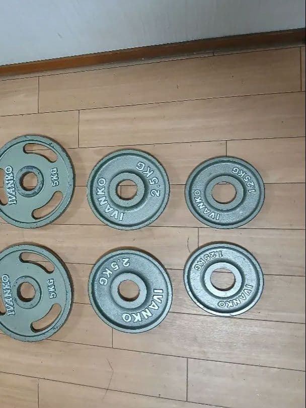 IVANKOイヴァンコ オリンピックプレートセット計67.5kg 穴径50mm