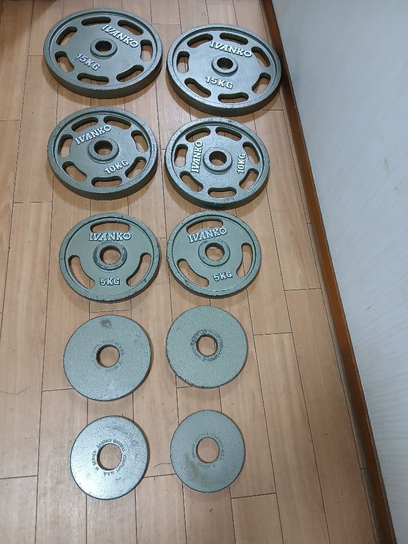 IVANKOイヴァンコ オリンピックプレートセット計67.5kg 穴径50mm