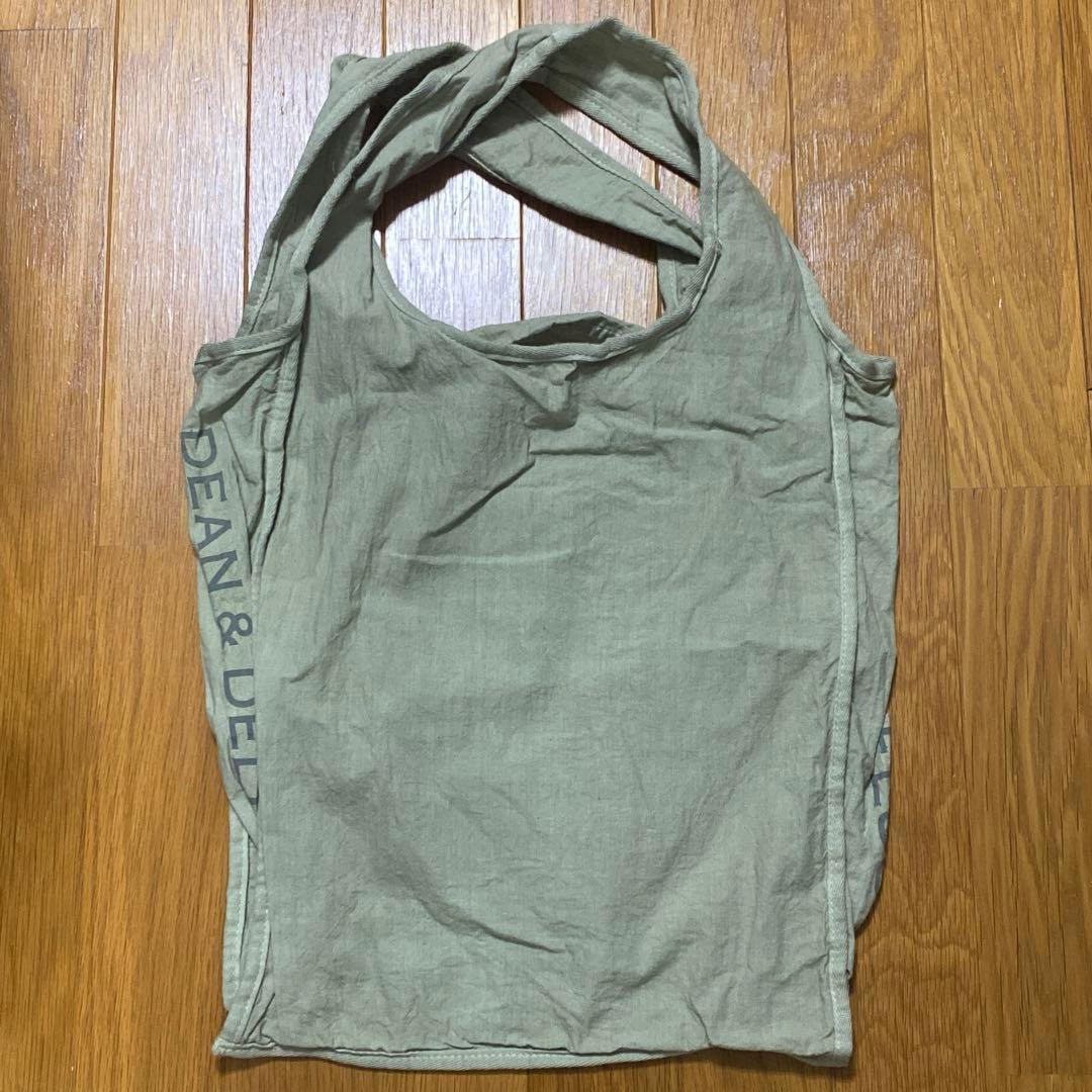 DEAN&DELUCA デルーカ 天然染めショッピングバッグ 葡萄 グリーン