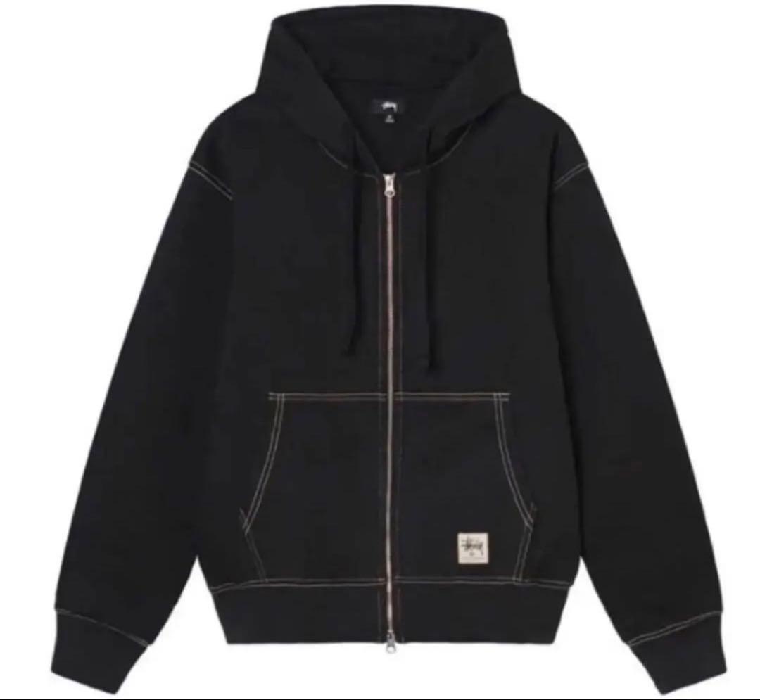 stussy ジップパーカー　CONTRAST STITCH LABEL