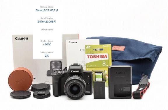 50215 新品級 Canon EOS Kiss M 15-45mm キヤノン