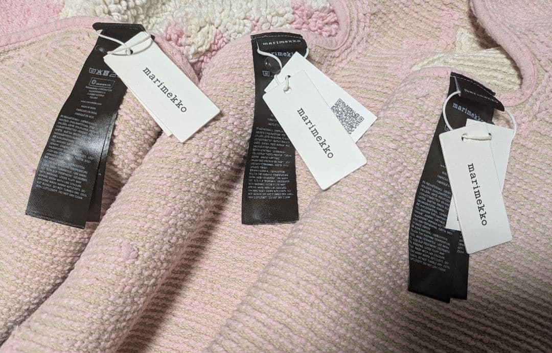 マリメッコ バスマット UNIKKO ウニッコ ピンク 3点