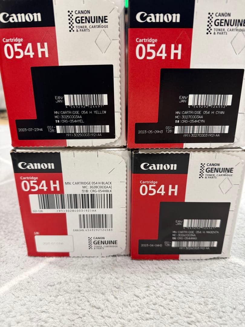 新品Canon 054H 純正トナーカートリッジ 4色セット