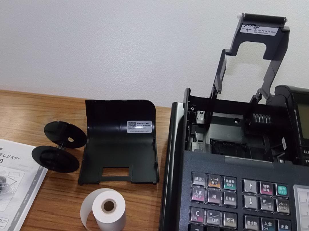 人気の黒1129設定無料TK-400飲食向72タッチカシオ　インボイスレジスター