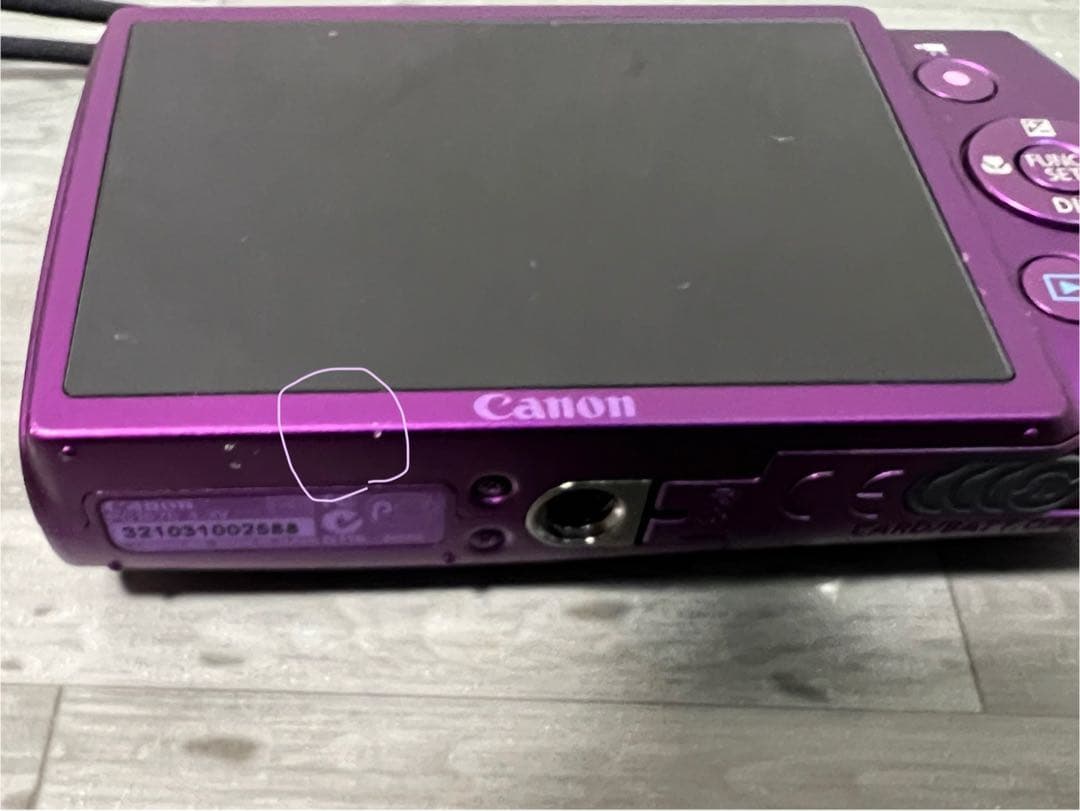 【良品】Canon IXY 600 F デジタルカメラ(パープル)【純正ケース】