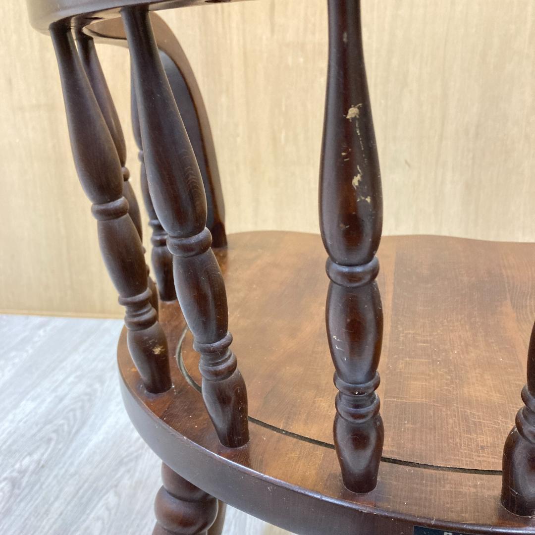 【柏木工】ヴィンテージ ダイニングチェア 椅子　アームチェア　アンティーク D