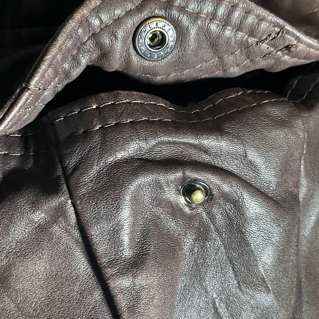 2点まとめ、ヴィンテージ A-2 フライトジャケット レザー XL相当 ブラウン