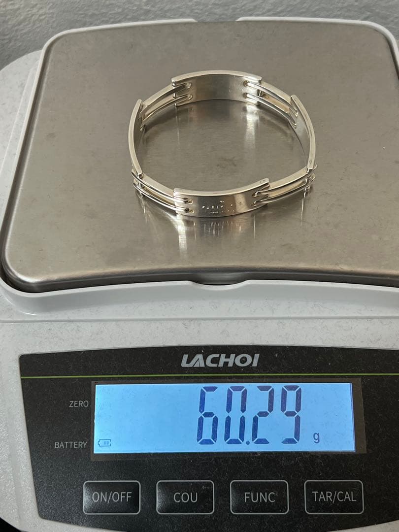 グッチ GUCCI ロゴ プレートリンク ゲート ブレスレット SV925