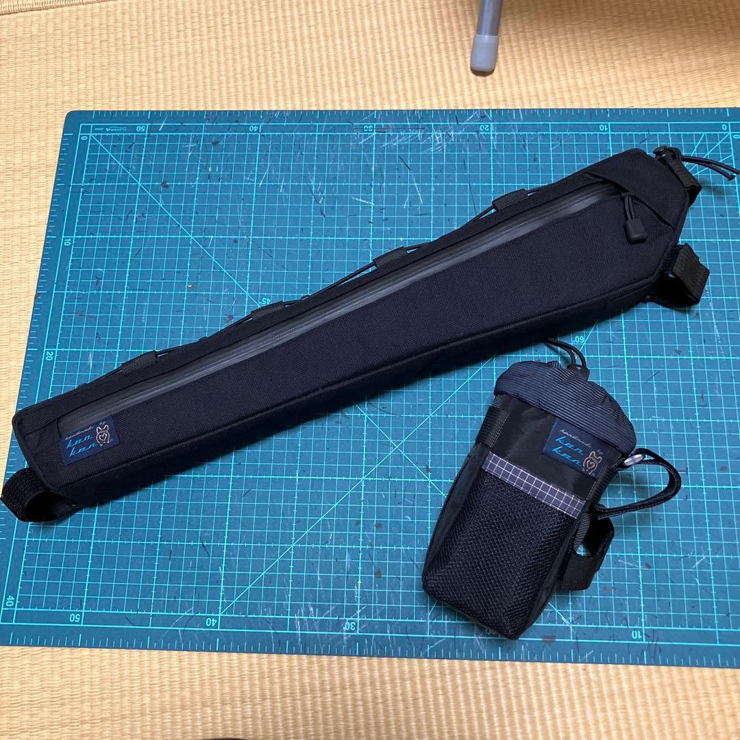 htのハンドメイドフレームバッグ+ステムポーチ