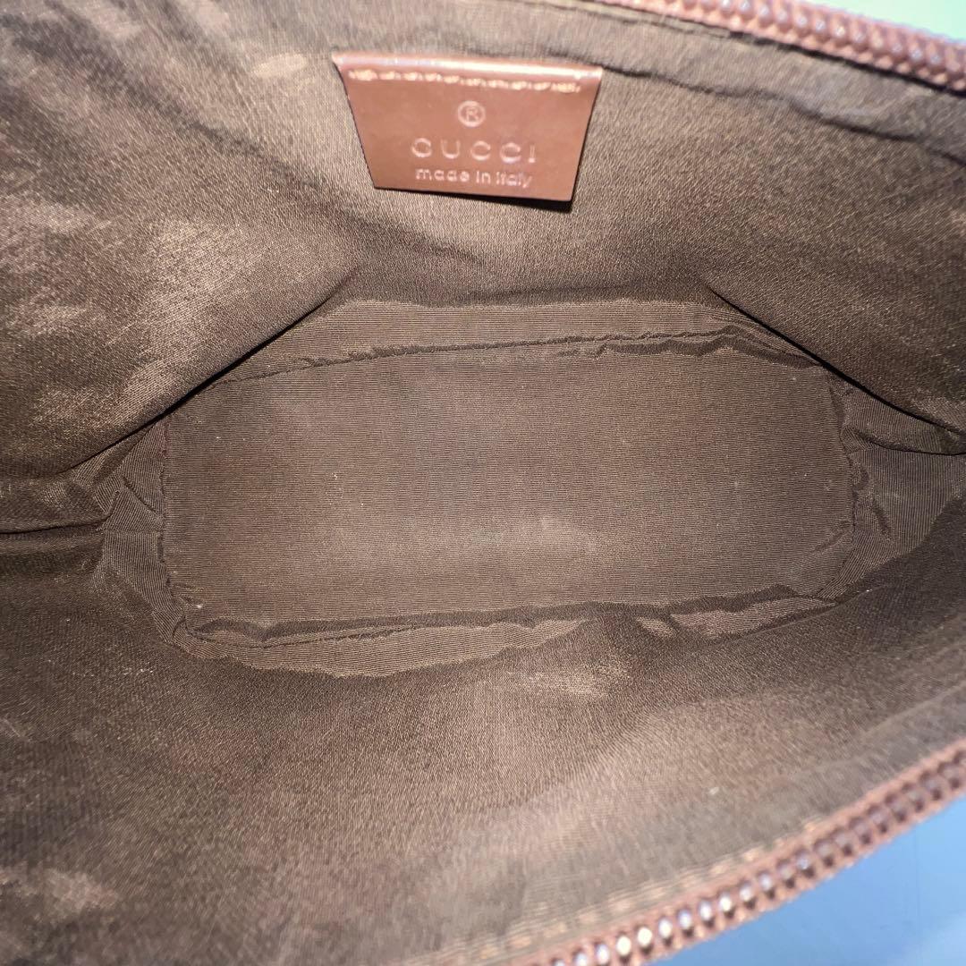 【極美品】グッチ GG ハンドバッグ アクセサリーポーチ キャンバス レザー