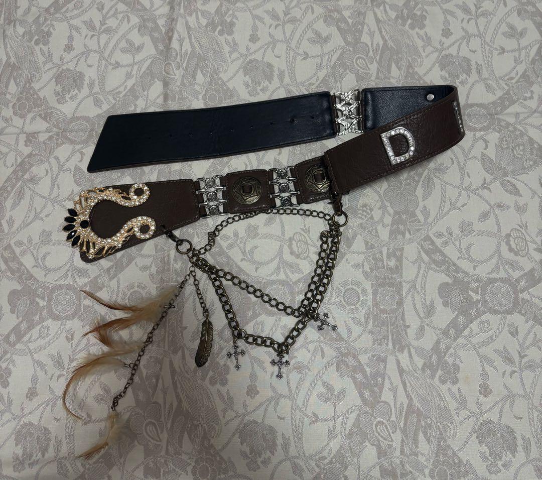 d.i.a. ダイア　クラウンバックルフェザーベルト　ブラウン　平成ギャル