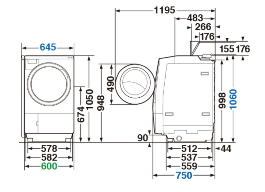 【期間限定】ZABOON 東芝　ドラム式洗濯機　TW-127X9L