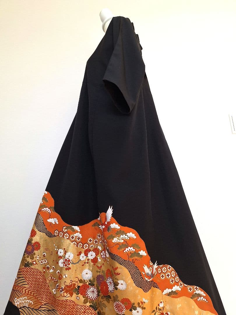 着物リメイクワンピース3685