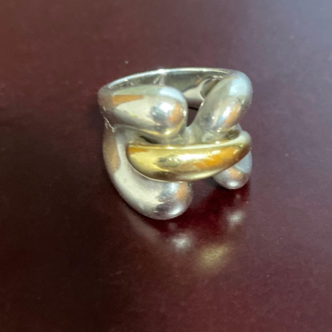 シルバーゴールドリング　ジョージジェンセン　ミナス