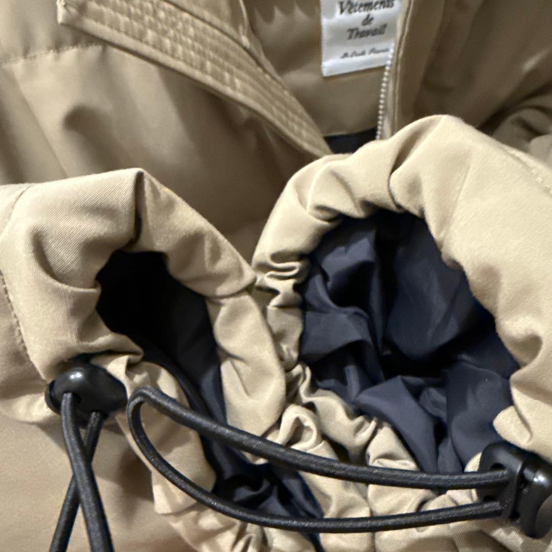 DANTON フードダウンジャケット ベージュ　フリークスストア　s