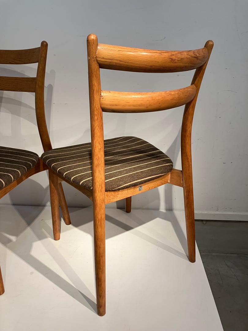 日進木工 nissin ヴィンテージチェア2脚、天童木工、柏木工、キツツキレトロ