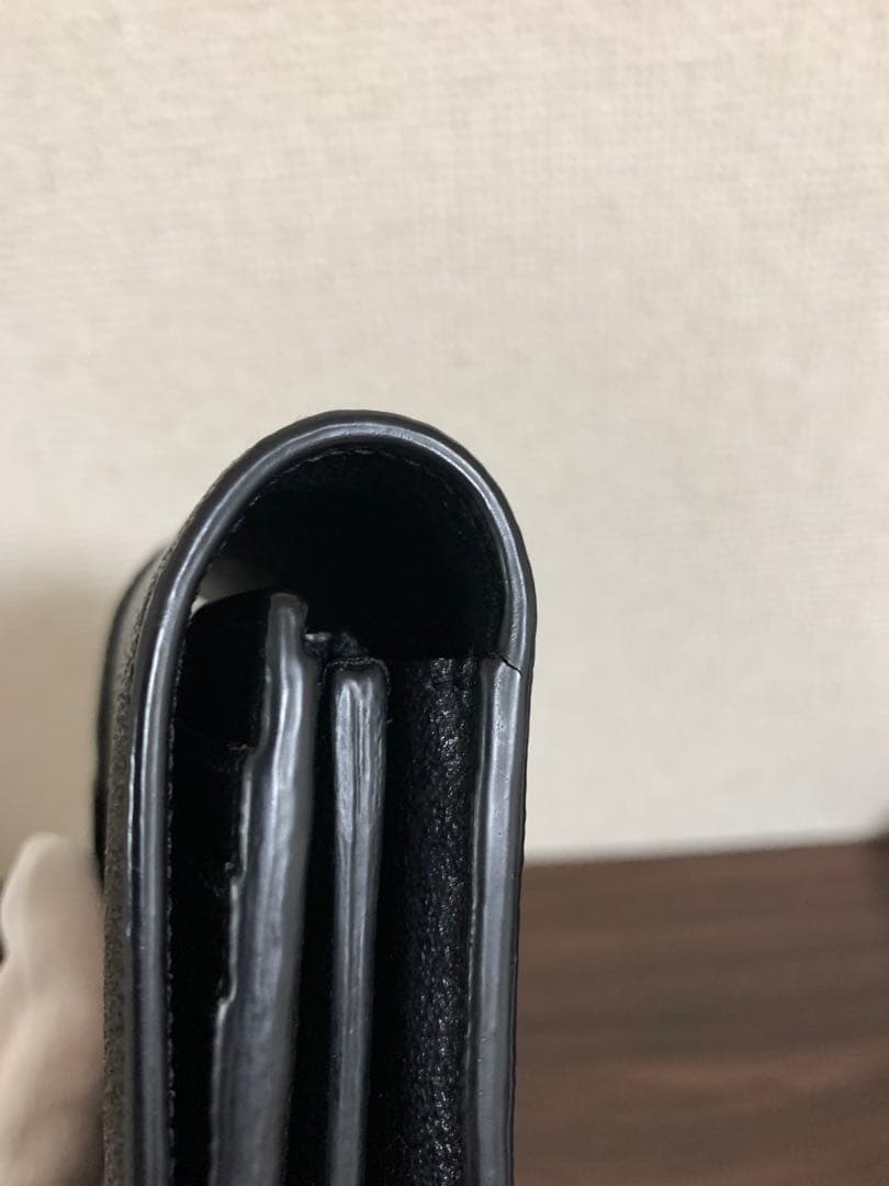 サンローランパリ レザー ロングウォレット 長財布 ブラック 414567