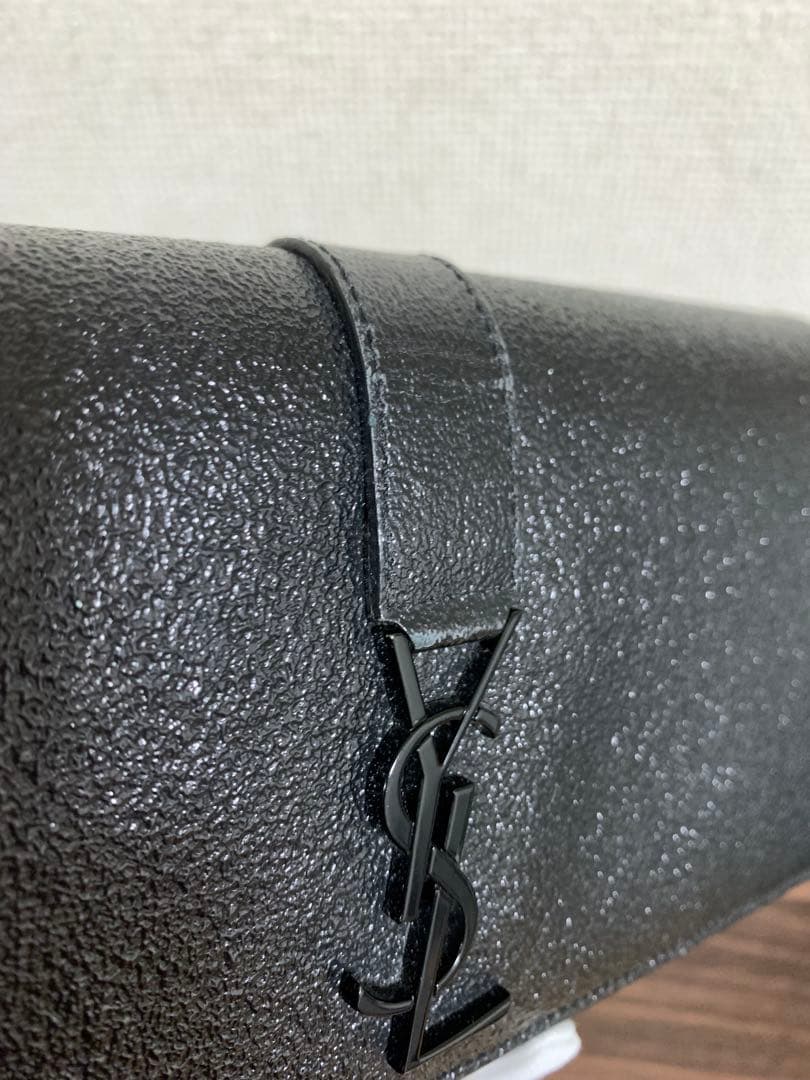 サンローランパリ レザー ロングウォレット 長財布 ブラック 414567