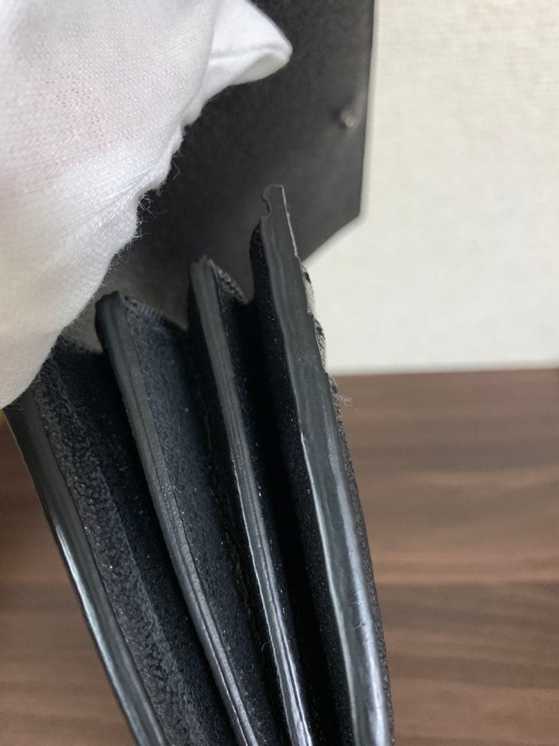 サンローランパリ レザー ロングウォレット 長財布 ブラック 414567