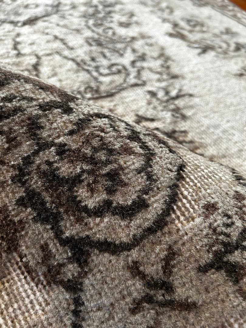 レア　ニュートラルカラー　シャビーシック　オーバーダイ　トルコヴィンテージラグ