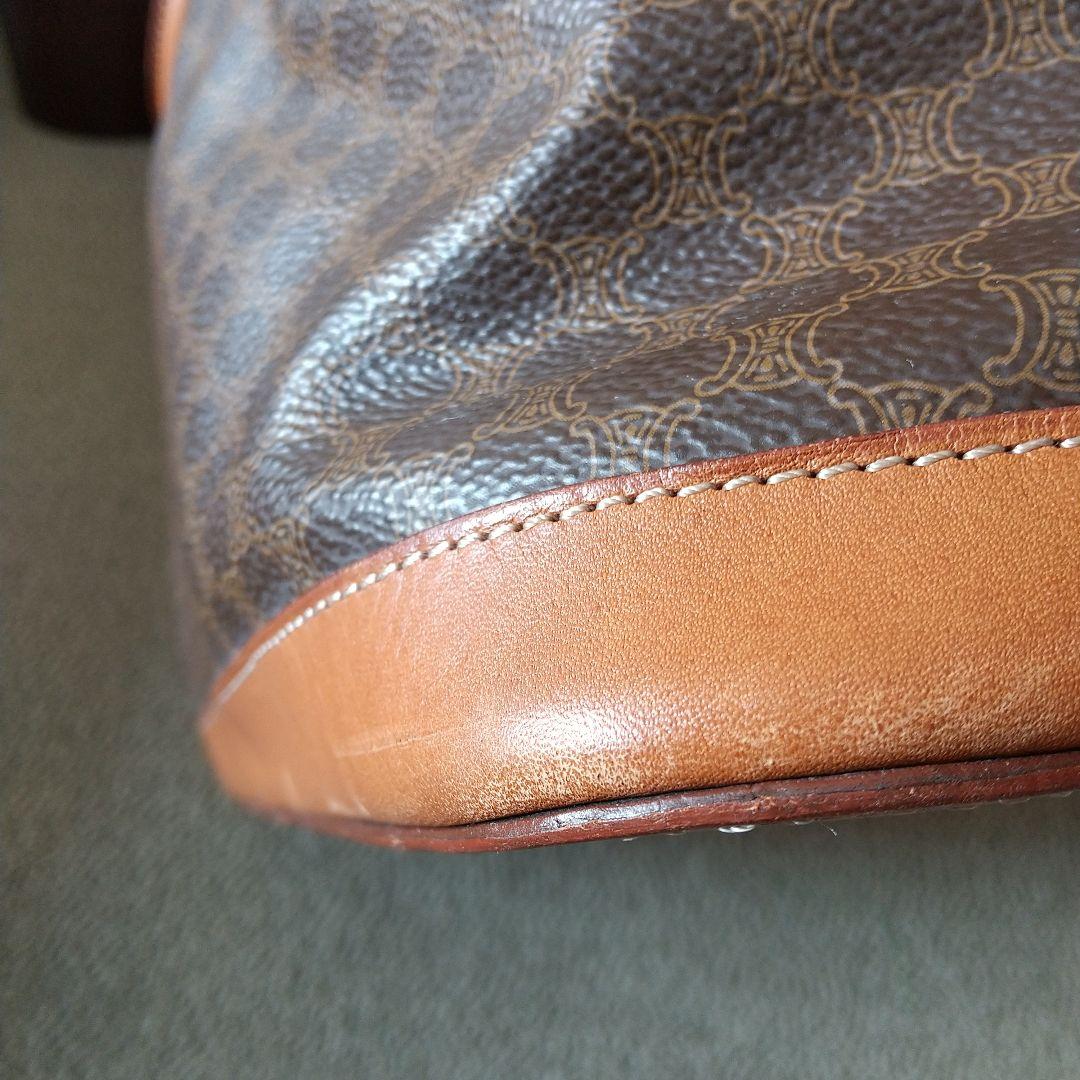 セリーヌマカダム柄 ボストンバッグ ブラウン