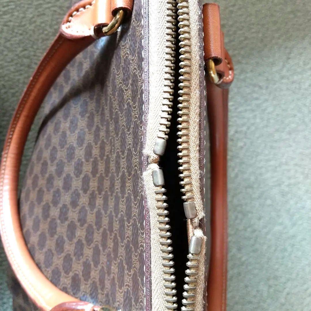 セリーヌマカダム柄 ボストンバッグ ブラウン