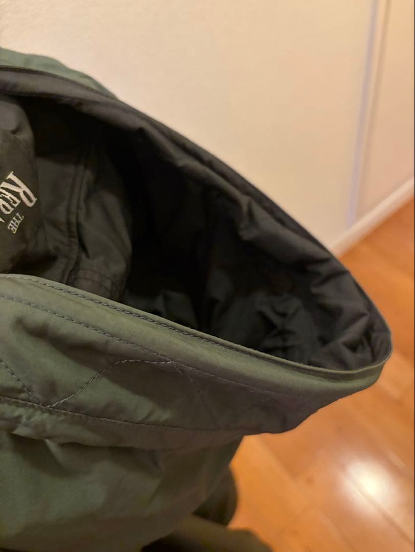 mojaTHE RERACS カーキ×黒 フード付き モッズコート 38