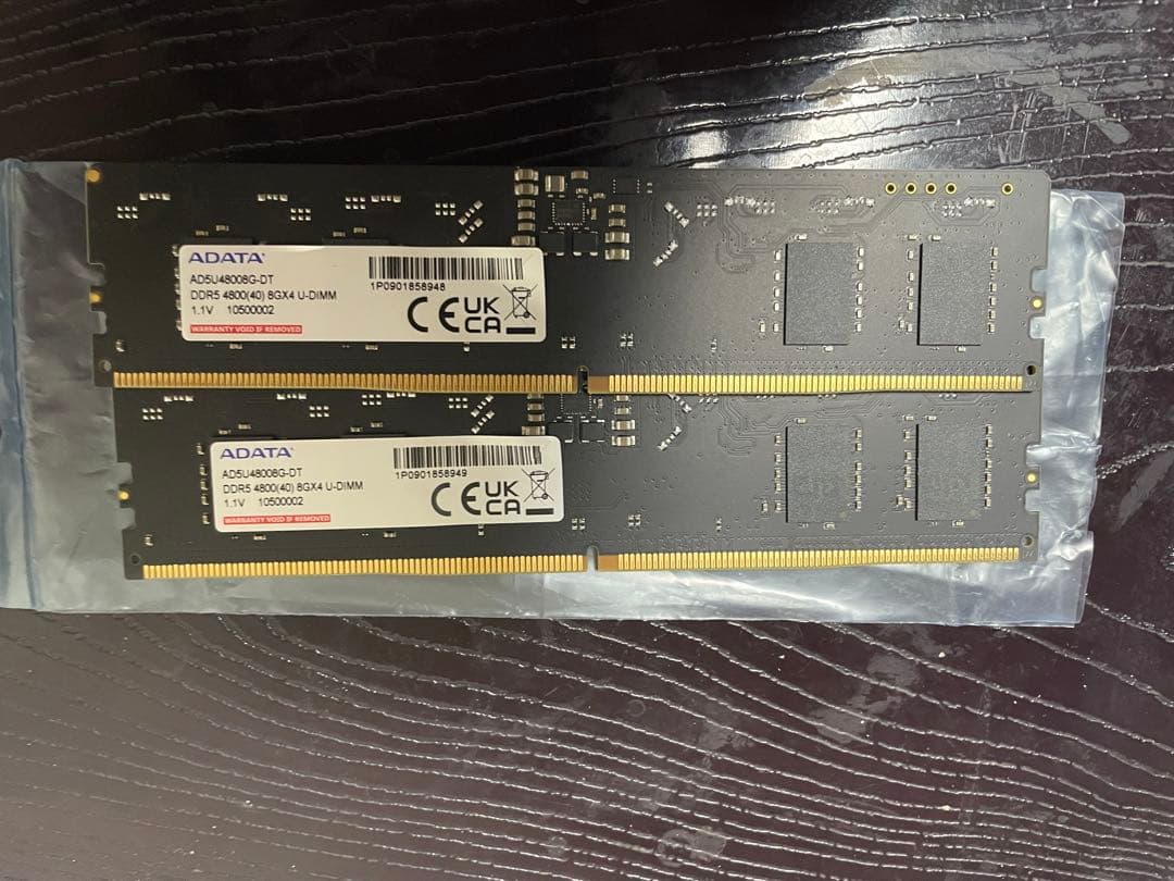 ADATA製のDDR5.16GB(8GB×2)