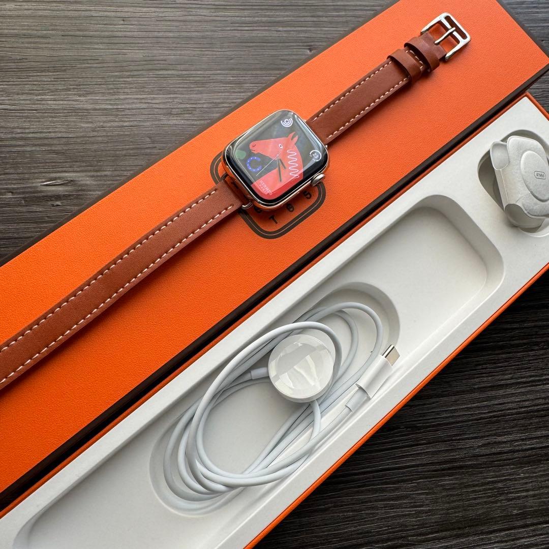 2887 Apple Watch エルメス　シリーズ9 シルバー　セルラーモデル