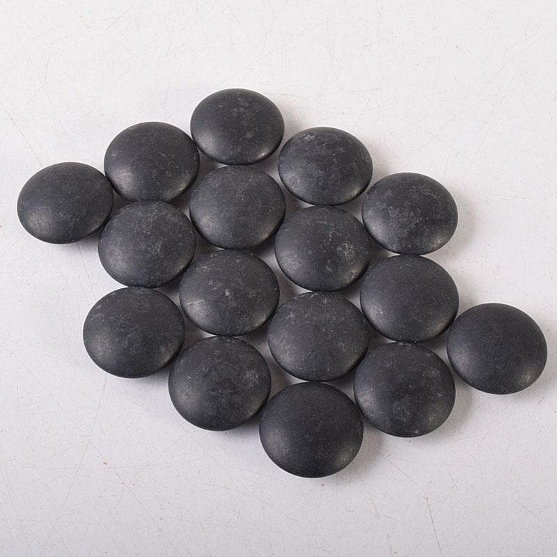 くずもち　碁石　本蛤碁石　那智黒碁石　碁笥　一套　時代箱付　M　R8687