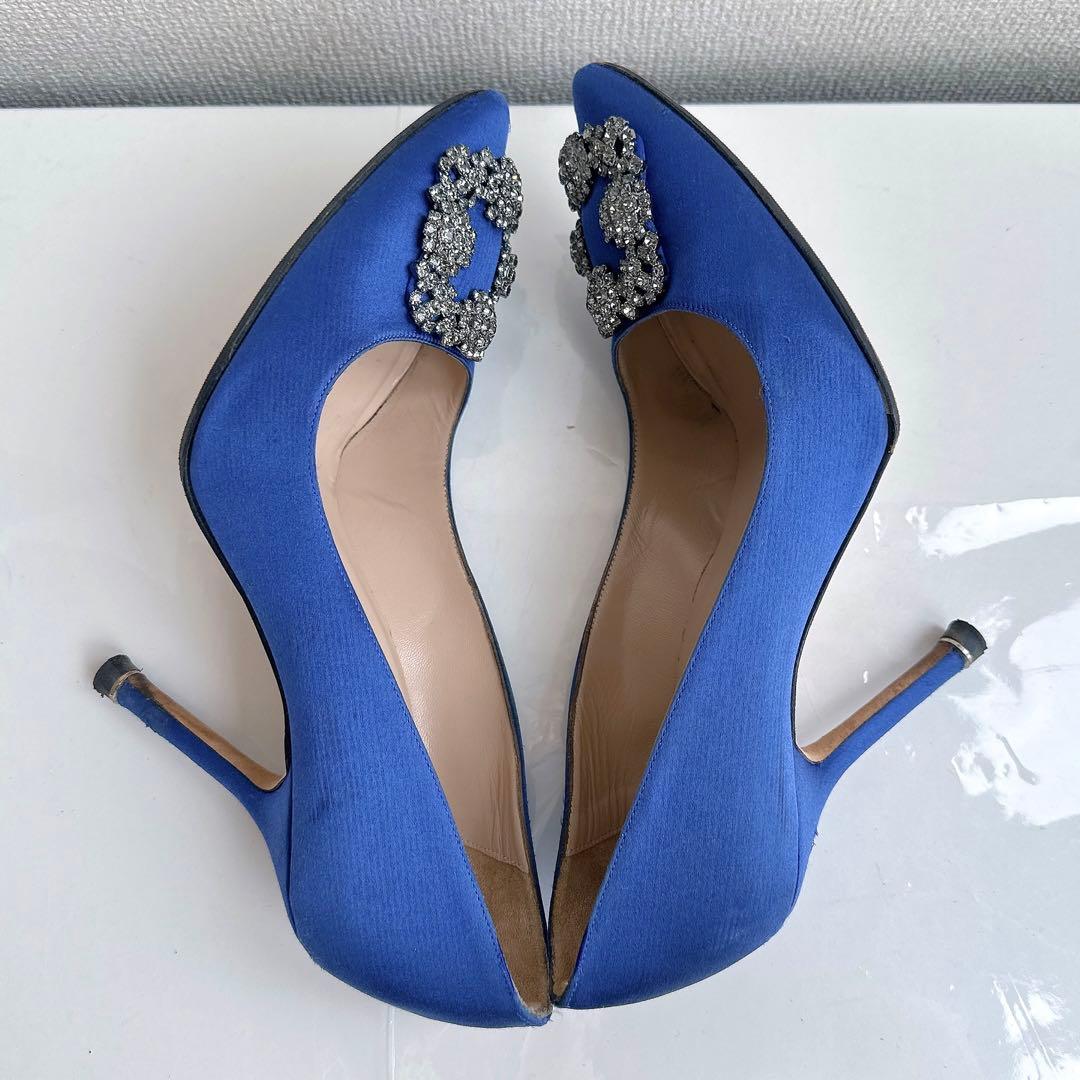 Yuk　マノロブラニク　ハンギシ　ビジューバックル　クリスタル　パンプス