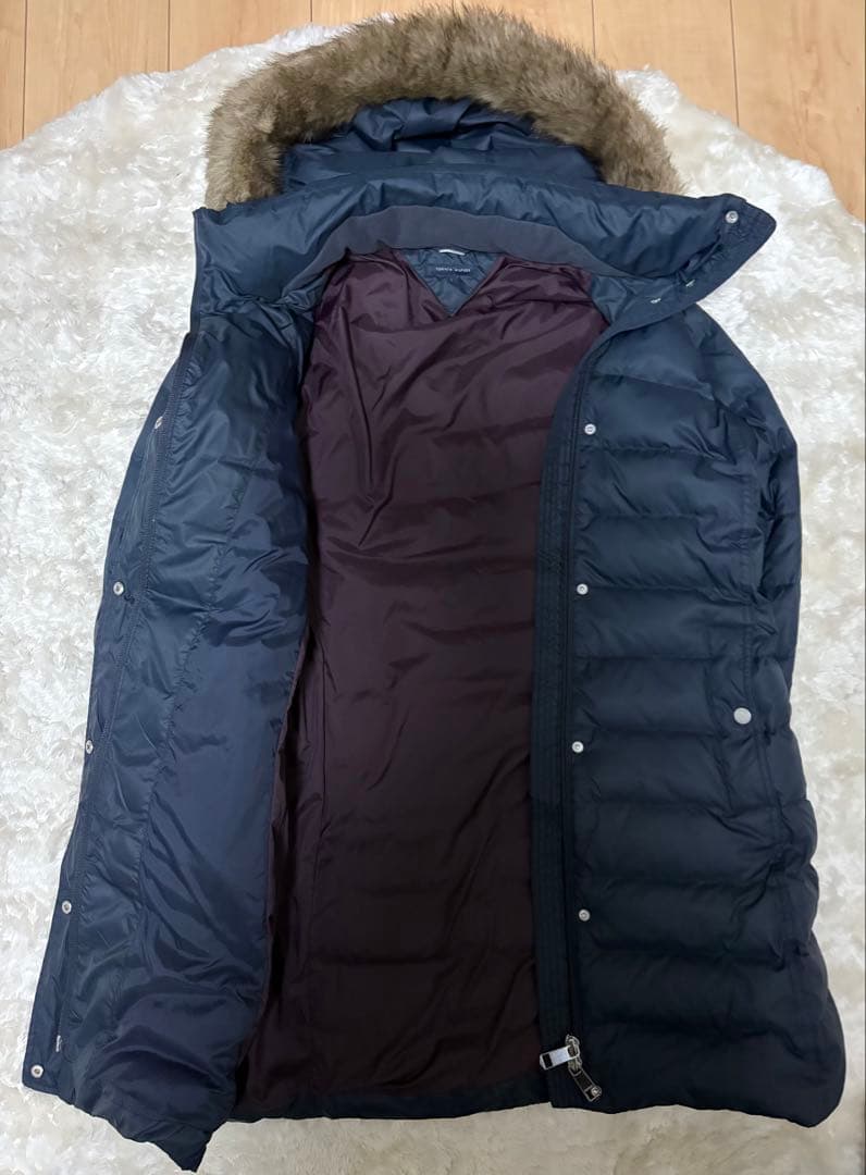 美品  ファーフードロングダウンコート土日限定価格