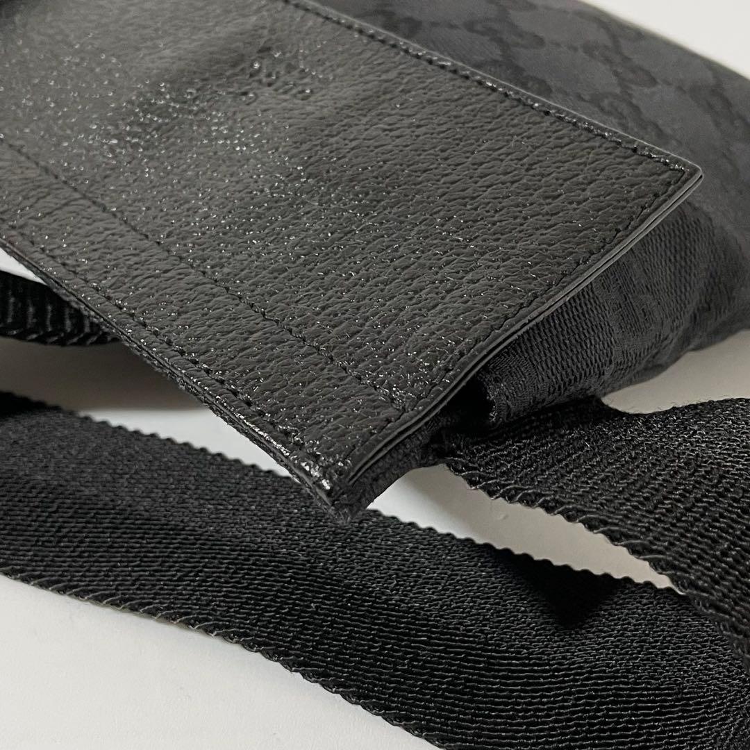 【美品】GUCCI グッチ ウエストポーチ ボディバッグ GGキャンバス×レザー